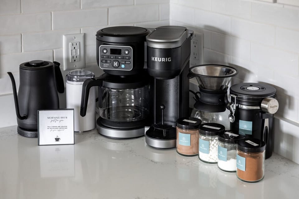 Start your day with our complimentary coffee bar