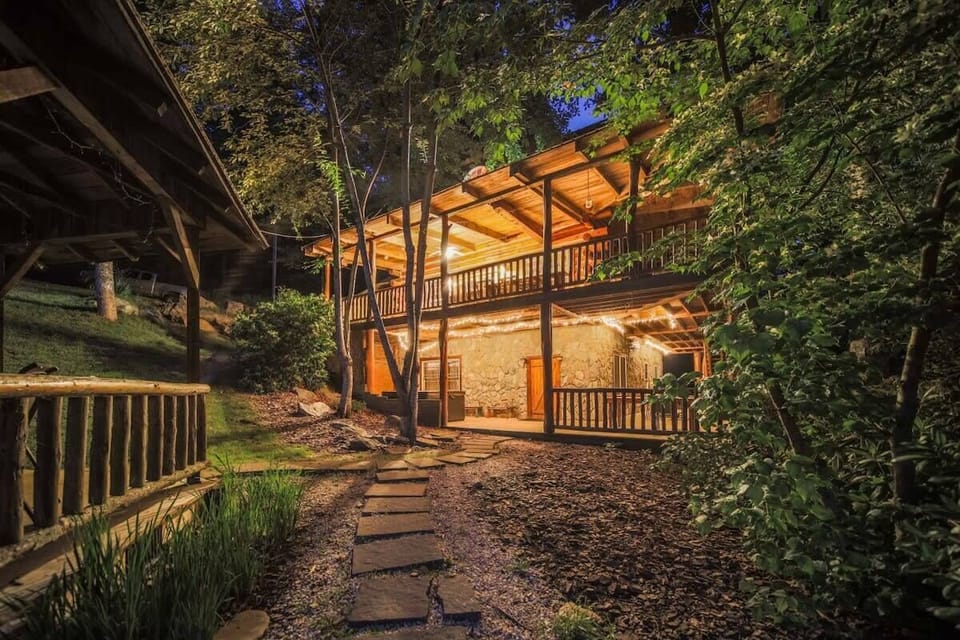 When the sun sets, the magic begins ✨ Warm lights glow, the fire crackles, and every corner feels cozy and inviting. Whether you're arriving late or just soaking in the night vibes, you're home.

