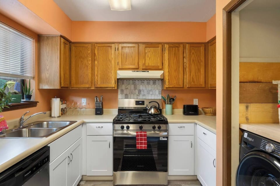 Washer and dryer plus dishwasher give you all the tools you need.