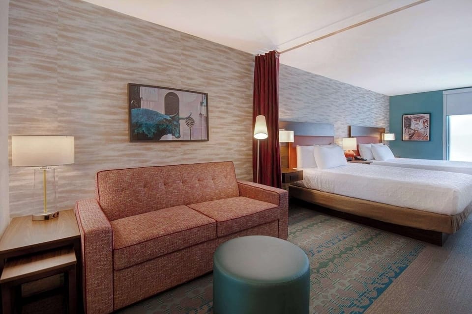 Two Queen beds with Sofa Bed