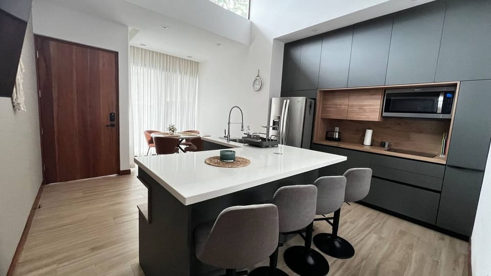 Open-concept kitchen made for connection at Casa Crystal 