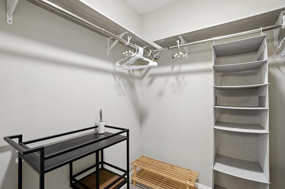 Master Bedroom Closet located in the Master Bathroom