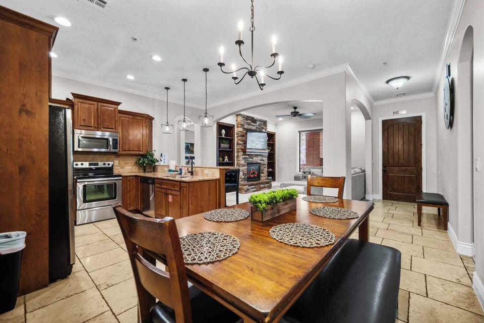 Dining table with seating for 6
