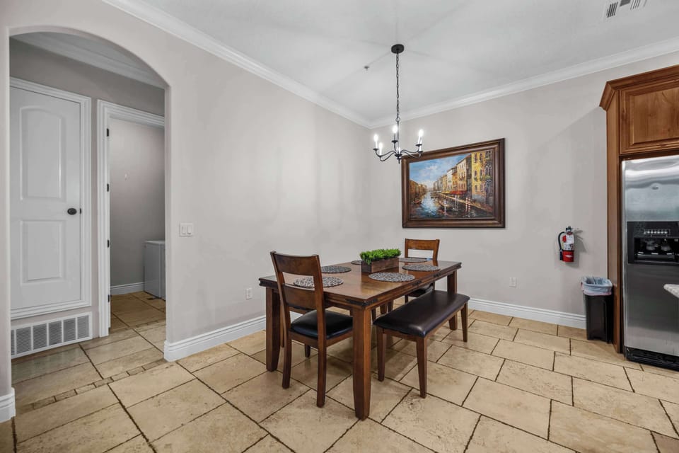 Dining table with seating for 6