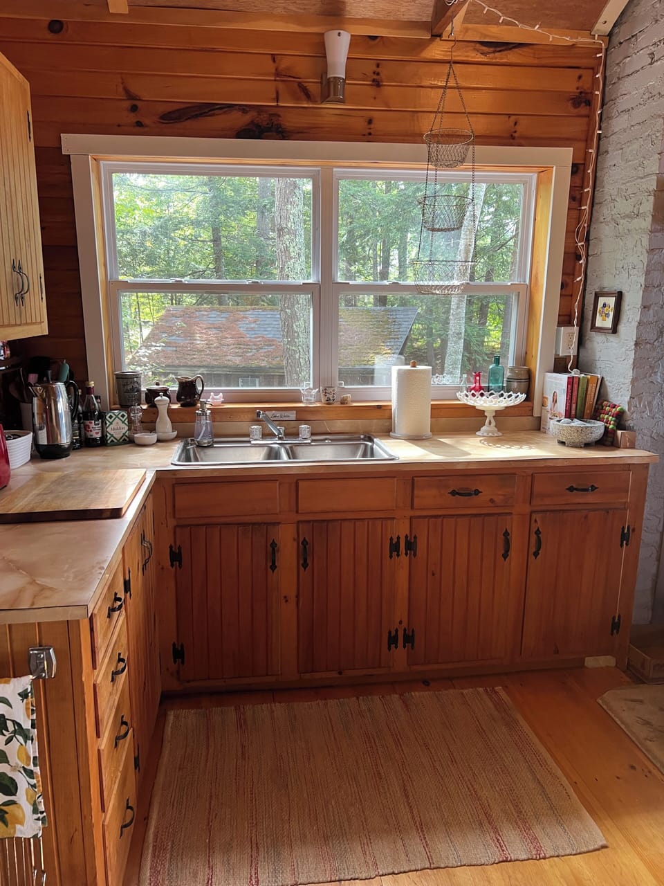 Light pours through these windows most of the day.