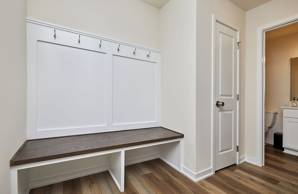 Drop area off garage