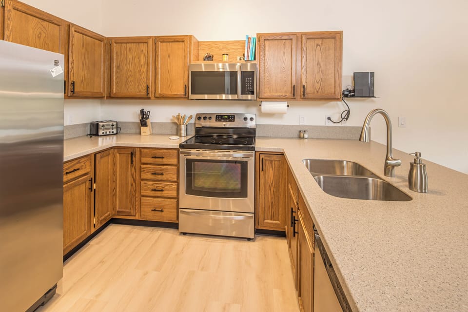 Spacious kitchen with plenty of space for culinary creations