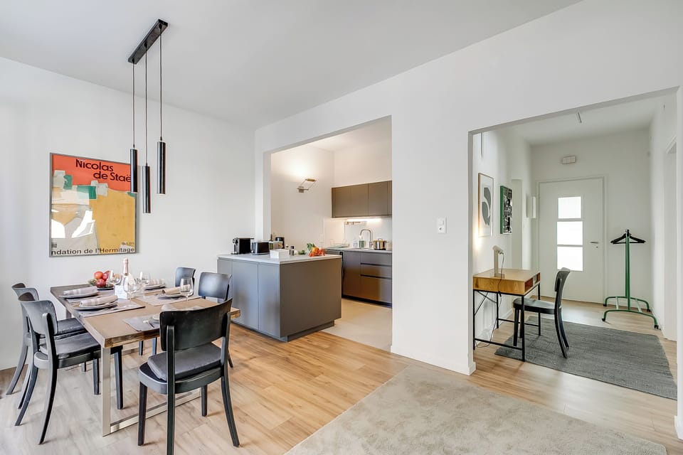 Kitchen and dining area