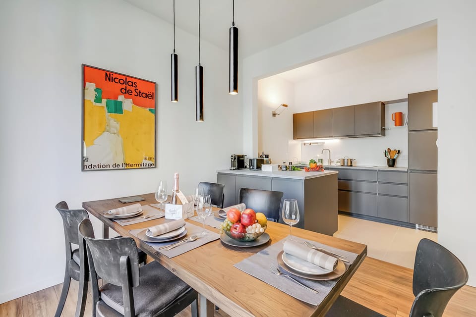 Kitchen and dining area