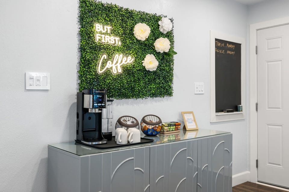 Wake up happy with your own Insta-worthy coffee station—fresh brews just steps away.