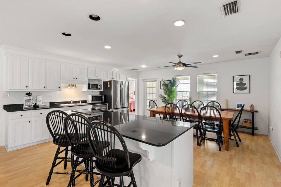 Treasure Island Kitchen Island and Dining Space