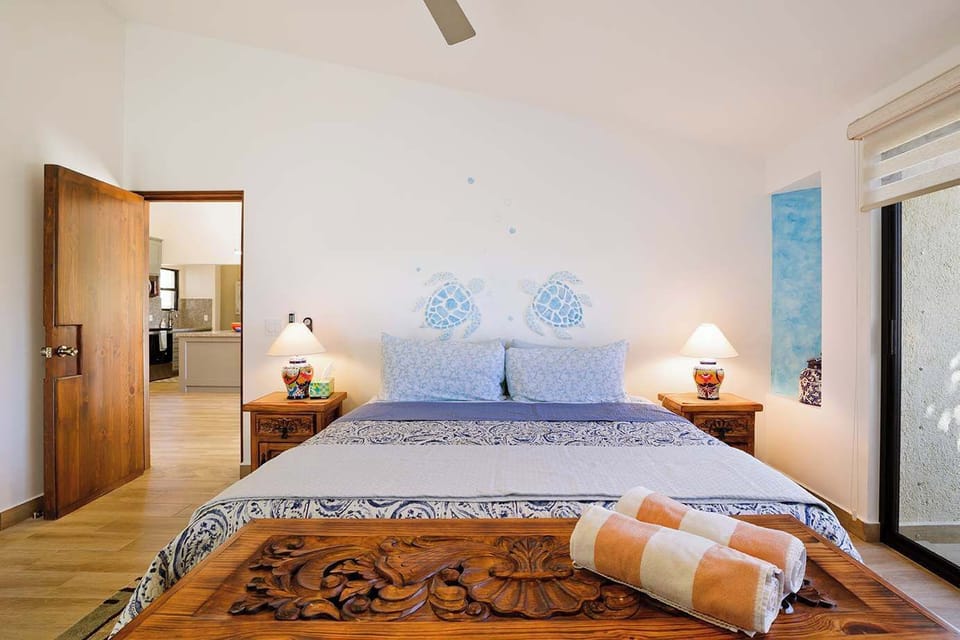 Comfortable king-size bed.