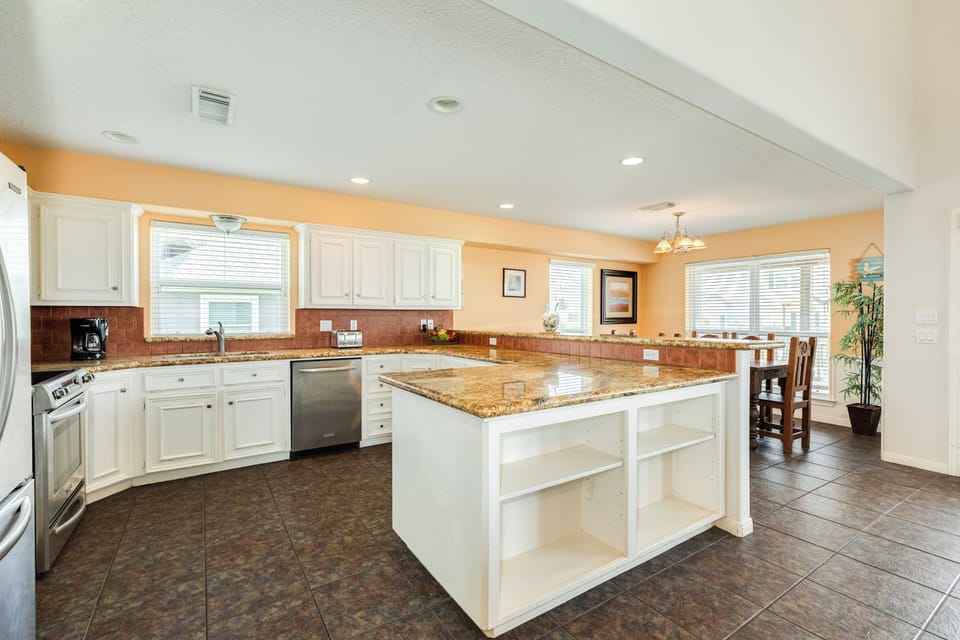 Spacious kitchen with plenty of counter space