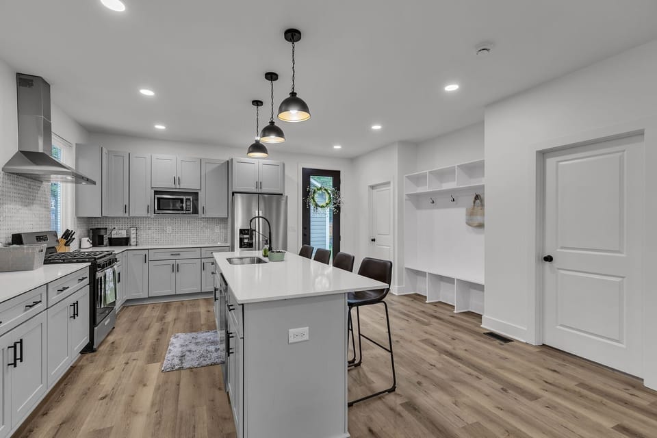 Indoors, Floor, Kitchen, Flooring, Sink
