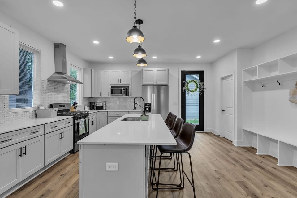 Indoors, Kitchen, Floor, Kitchen Island, Flooring