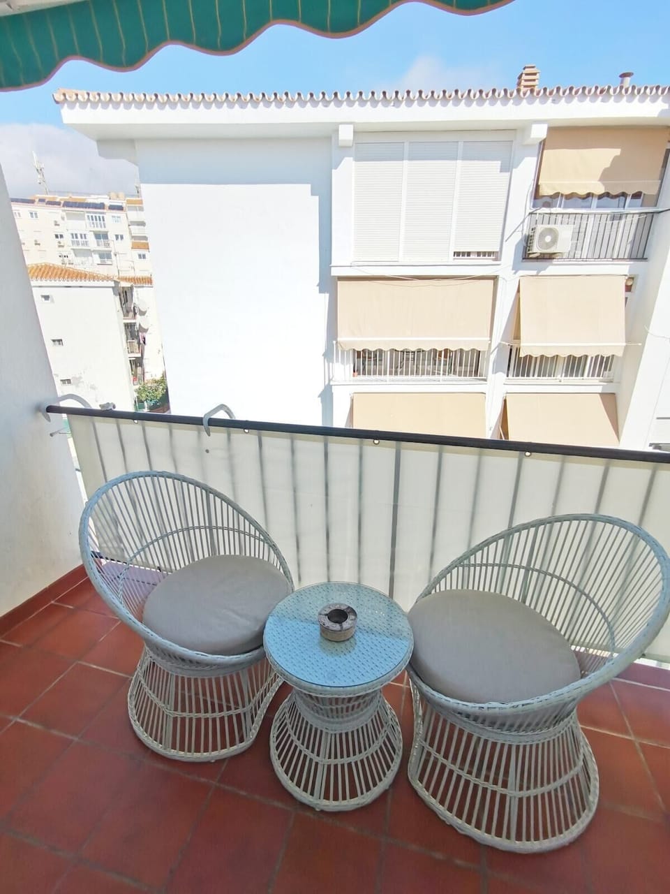 Private Balcony with view to communal pool
