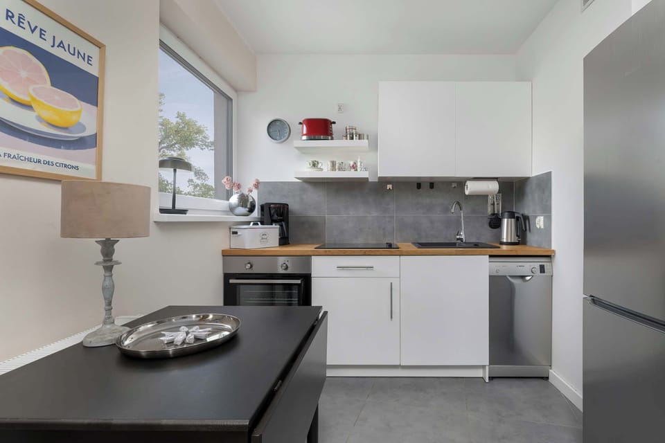 Window view from the kitchen – enjoy fresh air and daylight while cooking.

