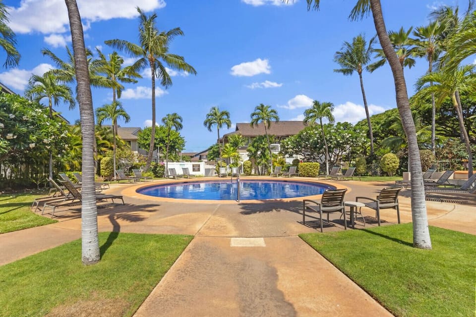 Relax by the pool in your tranquil Ko Olina community