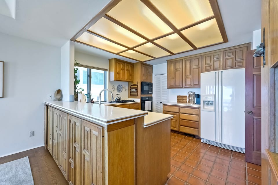 Fully equipped kitchen with ocean views
