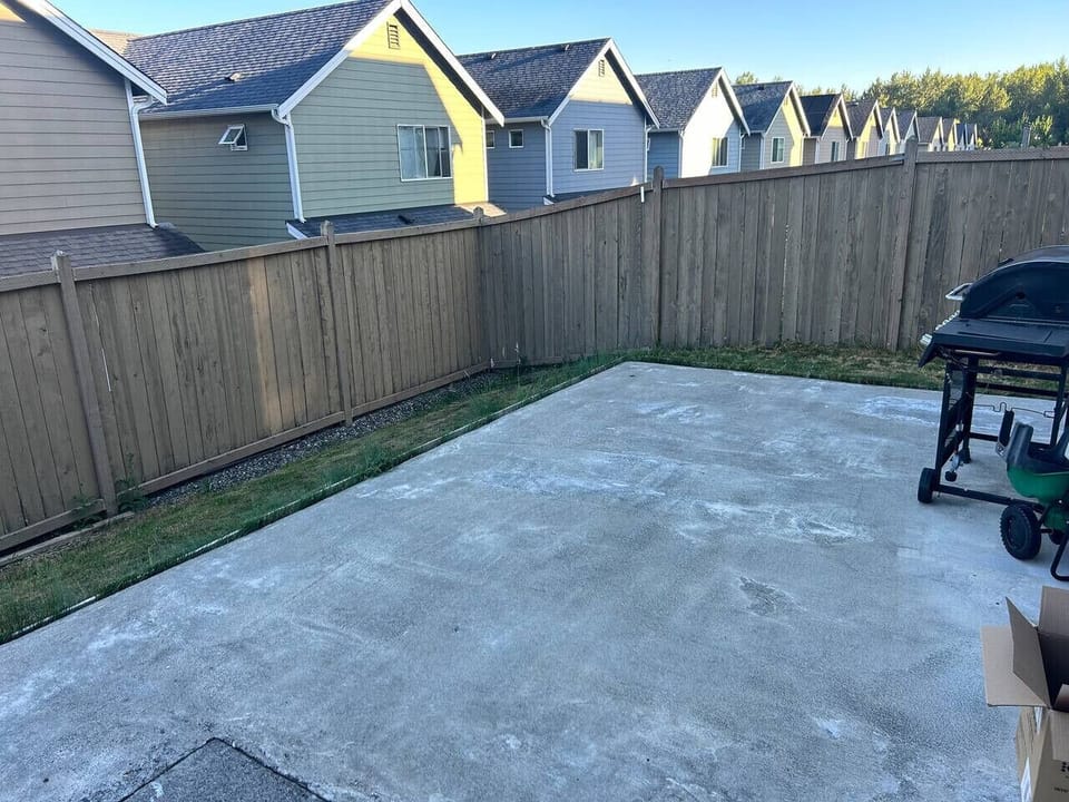 spacious backyard