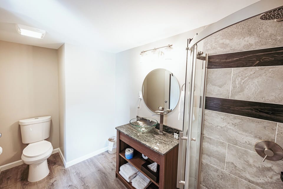Enjoy effortless routines with the bathroom just steps away.