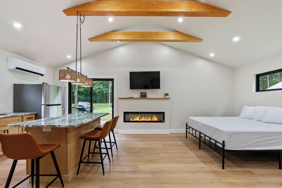 electric fireplace with blower