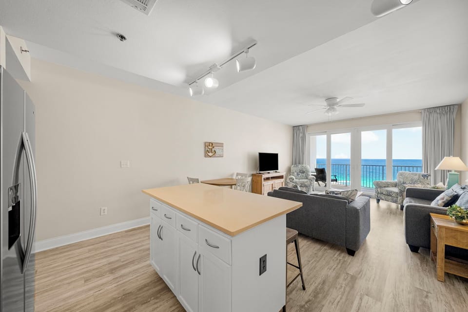 Open living area with ocean views and modern furnishings