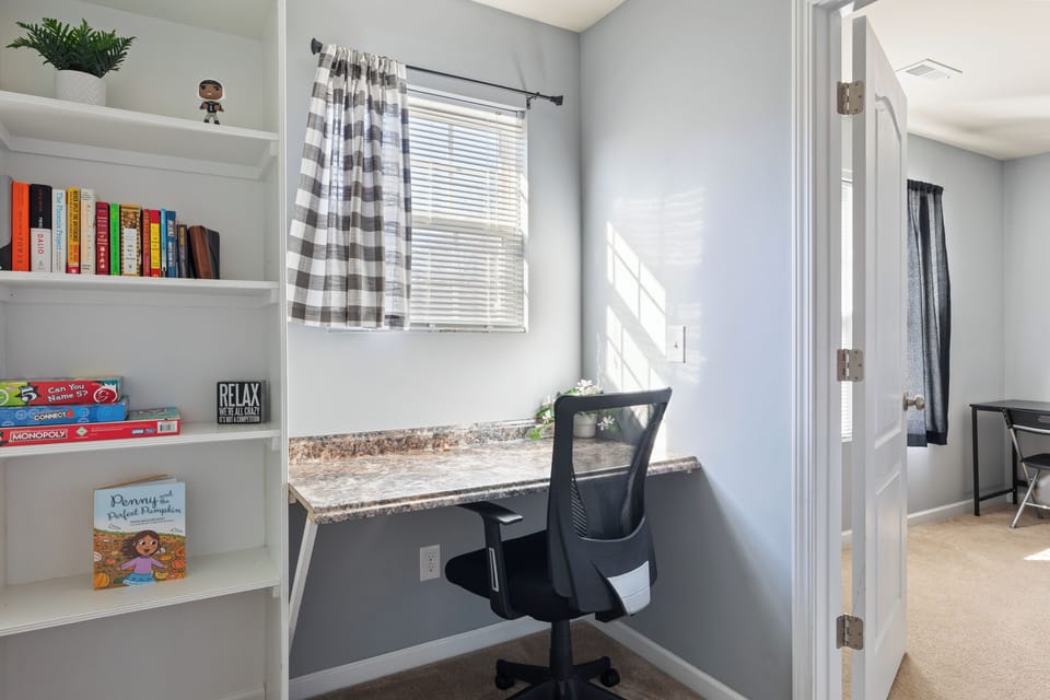 Enjoy this space with an ample supply of books and games to indulge in!!