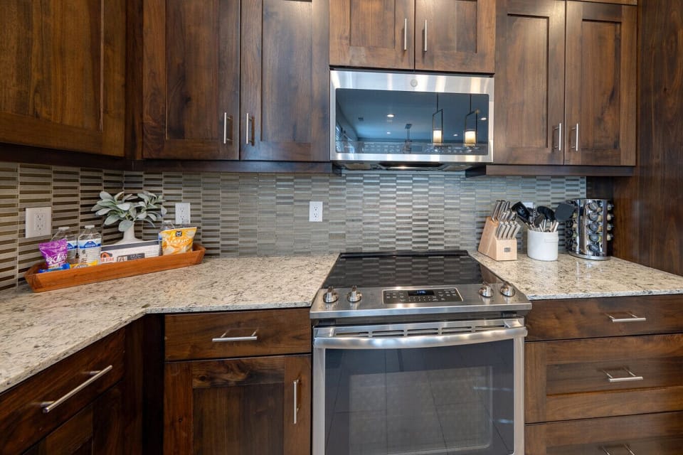 Very well-equipped kitchen. Complete with stove, microwave, dishwasher – and all the little extras that make a difference