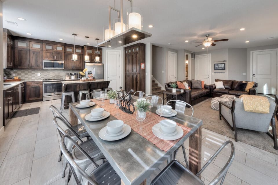 An open floorplan that keeps everyone connected – from morning coffee to shared meals.  ---