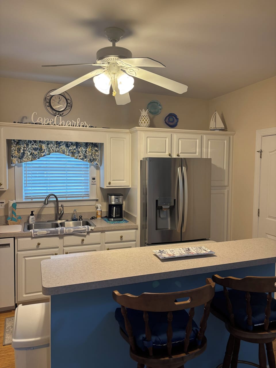 Kitchen with new fridge