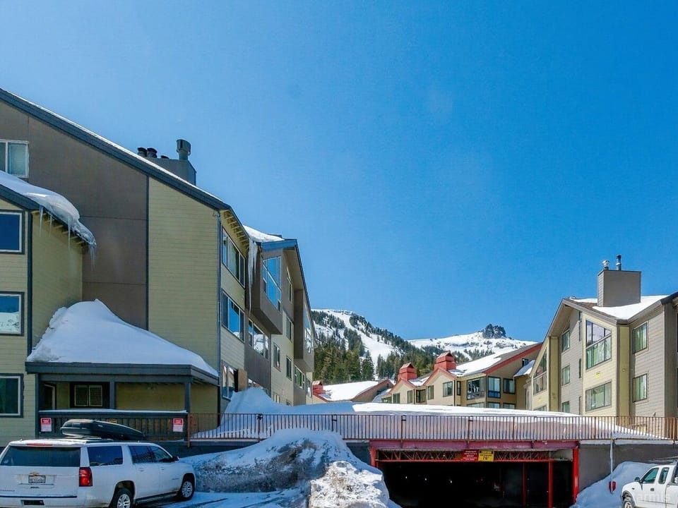 Entry to covered parking garage. 1 reserved space comes with condo.