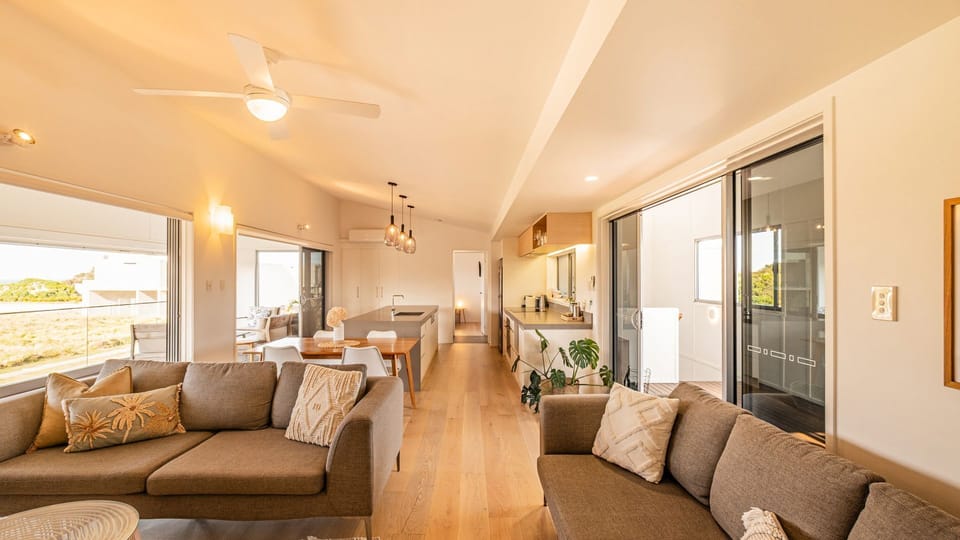 Light-filled living space designed for connection and coastal ease