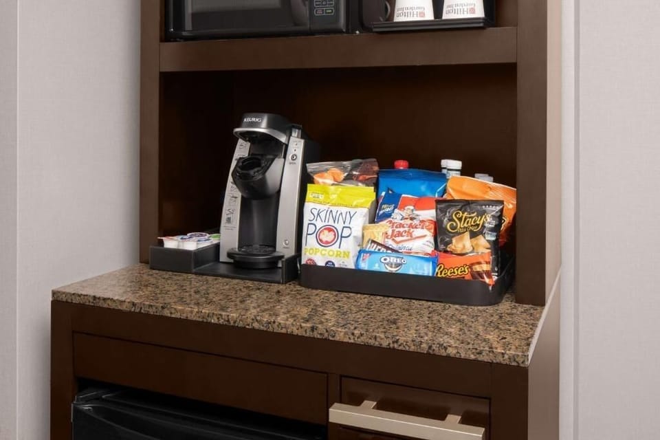 Grab a quick snack and brew coffee anytime, effortlessly.