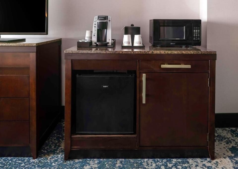 Fuel your day with in-room coffee, microwave, and mini fridge.
