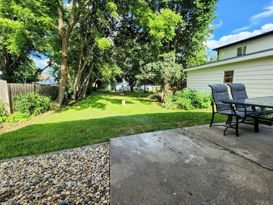 Fully fenced, private and spacious yard!