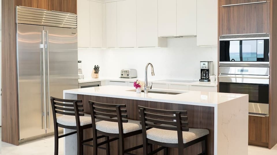 Modern kitchen with island seating