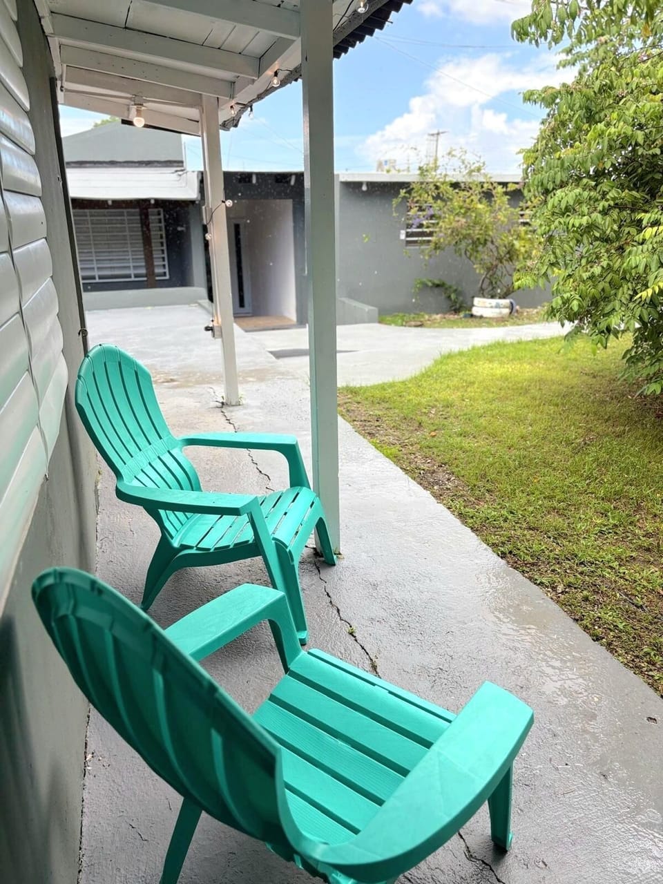 Outdoor seating to enjoy a nice afternoon.
