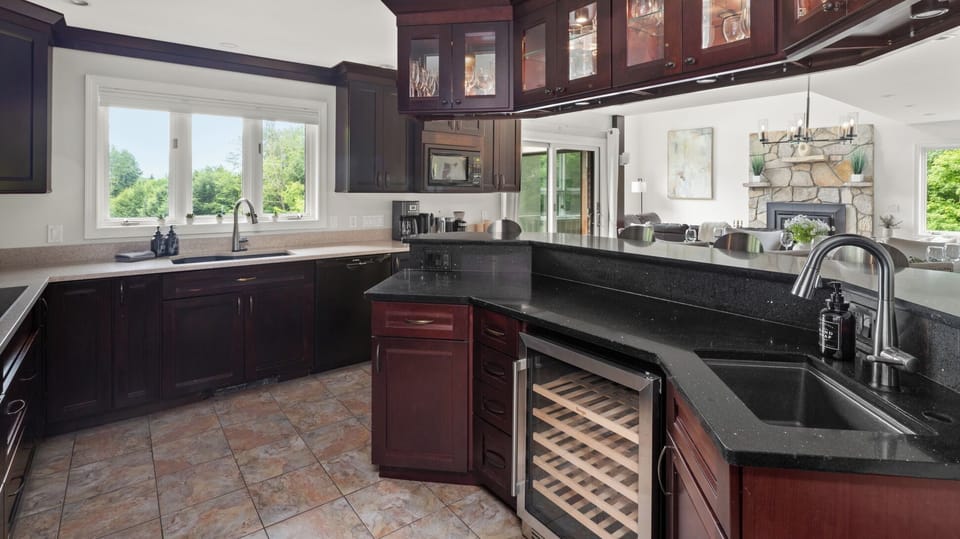 Upper level fully stocked kitchen