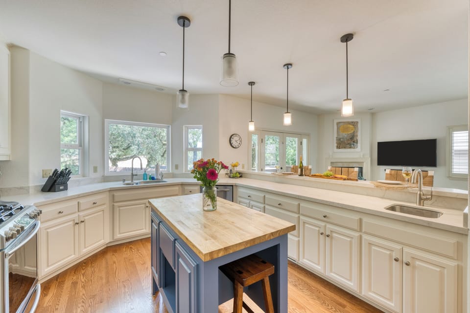 Ample counter space for meal prepping.