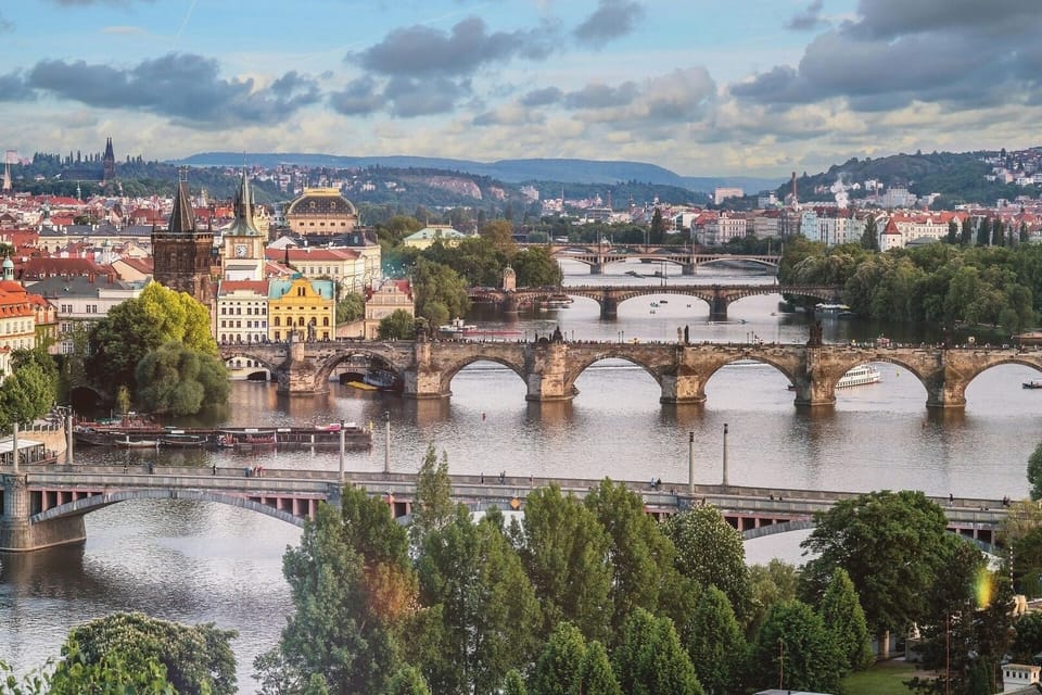 Best Prague View point is 15 mins walk from the flat in Letna Park