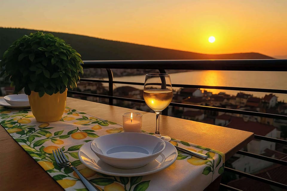 Sunset dinners with a view—your private balcony awaits.