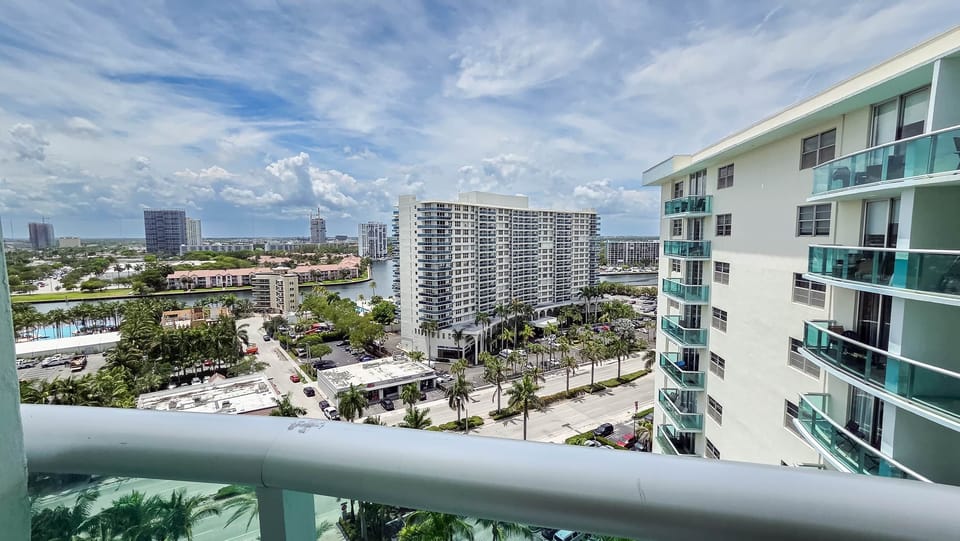 Balcony overlooking the canal