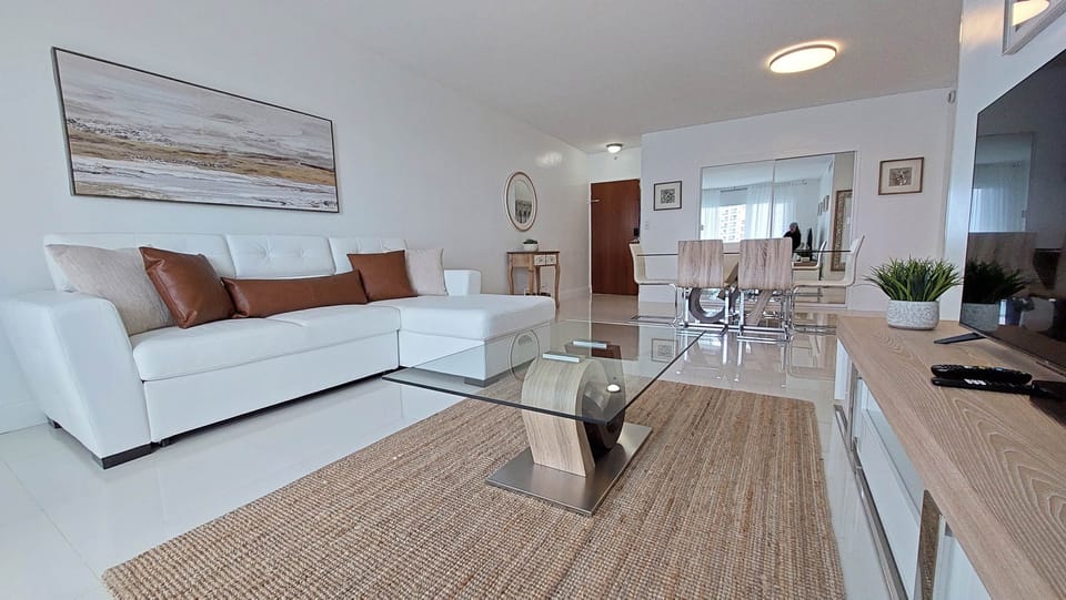Living room and dining room