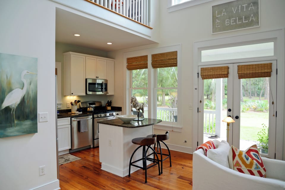 Kitchen and front windows offer the best chance to watch wandering turkey & deer