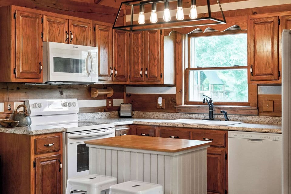 Spacious, fully equipped kitchen with everything you need for your stay.