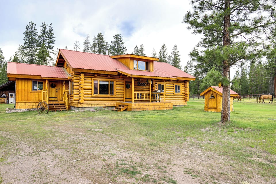 Seeley Lake Vacation Rental | 3BR | 1BA | 1,500 Sq Ft | 5 Steps to Enter