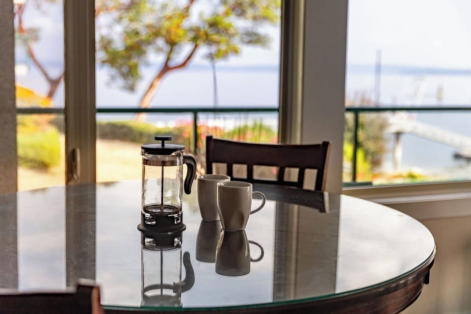 The wonderful view from our kitchen table. 