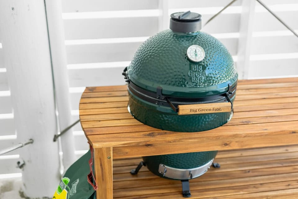 Outdoor cooking is a breeze on the Big Green Egg
