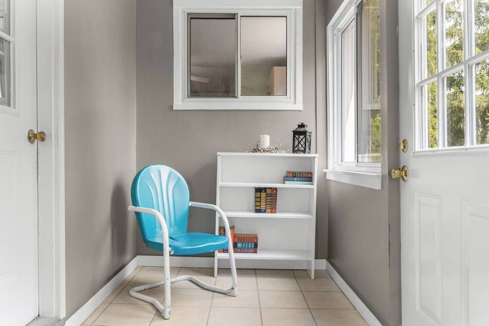 Seating Area in the enclosed Porch for Year Round Retreat